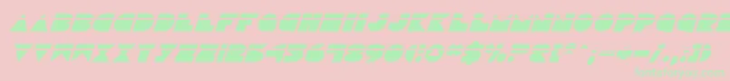 DiscoDeckLaserItalic Font – Green Fonts on Pink Background