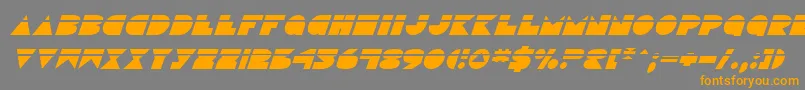 Police DiscoDeckLaserItalic – polices orange sur fond gris