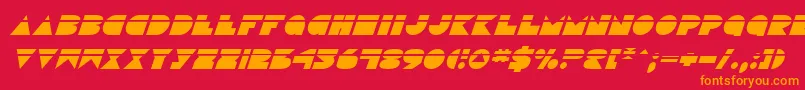 DiscoDeckLaserItalic Font – Orange Fonts on Red Background