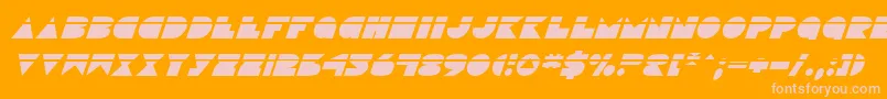 DiscoDeckLaserItalic Font – Pink Fonts on Orange Background