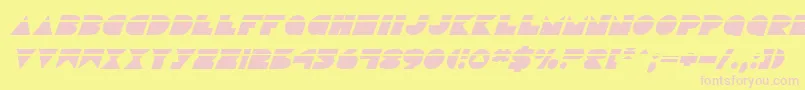 DiscoDeckLaserItalic Font – Pink Fonts on Yellow Background