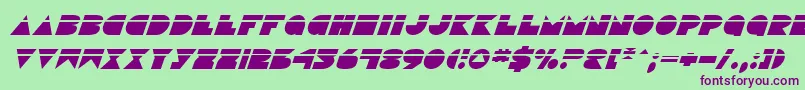 DiscoDeckLaserItalic Font – Purple Fonts on Green Background