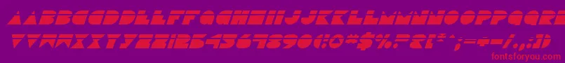 DiscoDeckLaserItalic Font – Red Fonts on Purple Background