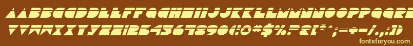 DiscoDeckLaserItalic Font – Yellow Fonts on Brown Background