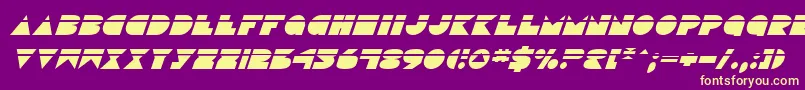 DiscoDeckLaserItalic Font – Yellow Fonts on Purple Background