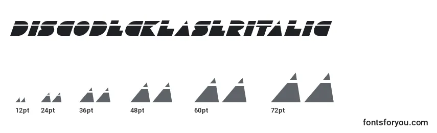 DiscoDeckLaserItalic Font Sizes