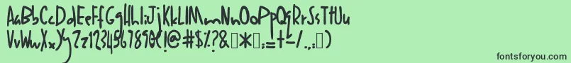 Шрифт Anakanak – чёрные шрифты на зелёном фоне