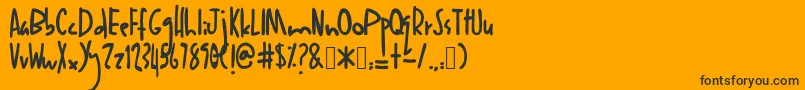 Шрифт Anakanak – чёрные шрифты на оранжевом фоне
