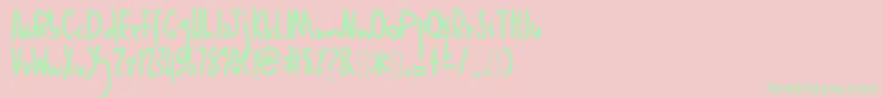 Anakanak Font – Green Fonts on Pink Background