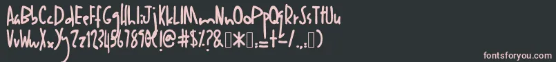 Шрифт Anakanak – розовые шрифты на чёрном фоне