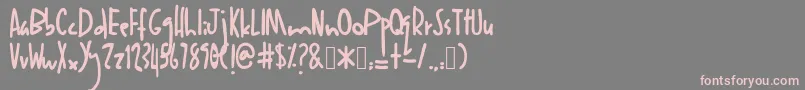 Шрифт Anakanak – розовые шрифты на сером фоне