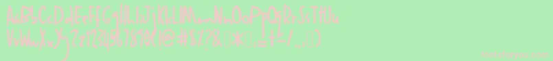 Anakanak Font – Pink Fonts on Green Background