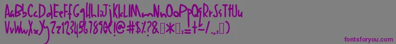 Шрифт Anakanak – фиолетовые шрифты на сером фоне