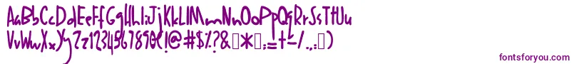 Anakanak Font – Purple Fonts on White Background