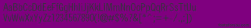 QuicktypeCondensed Font – Black Fonts on Purple Background