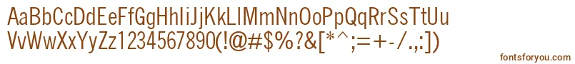 Шрифт QuicktypeCondensed – коричневые шрифты на белом фоне