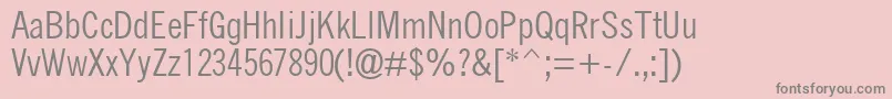 QuicktypeCondensed Font – Gray Fonts on Pink Background