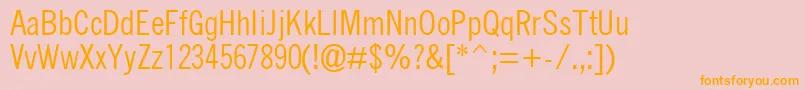 QuicktypeCondensed Font – Orange Fonts on Pink Background