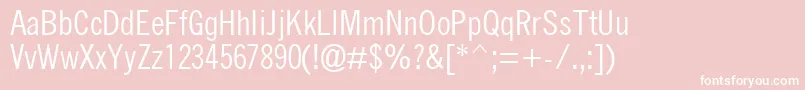 QuicktypeCondensed Font – White Fonts on Pink Background