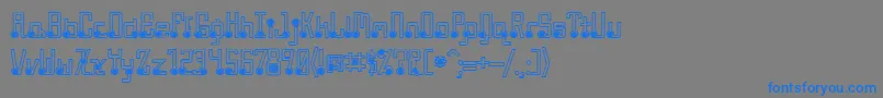 Quasbls-Schriftart – Blaue Schriften auf grauem Hintergrund