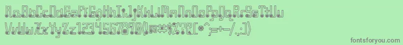Quasbls Font – Gray Fonts on Green Background