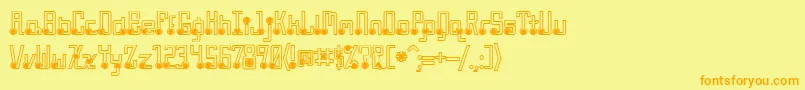 Quasbls Font – Orange Fonts on Yellow Background