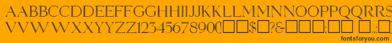 ElizabethAnn Font – Black Fonts on Orange Background