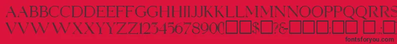 ElizabethAnn Font – Black Fonts on Red Background