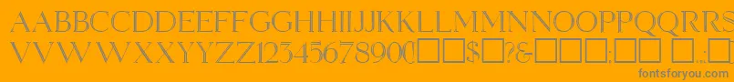 ElizabethAnn Font – Gray Fonts on Orange Background