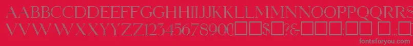 ElizabethAnn Font – Gray Fonts on Red Background