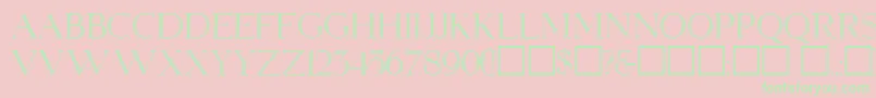 ElizabethAnn Font – Green Fonts on Pink Background