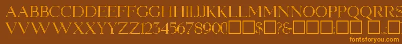 ElizabethAnn Font – Orange Fonts on Brown Background