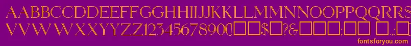 ElizabethAnn Font – Orange Fonts on Purple Background