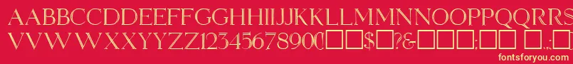 ElizabethAnn Font – Yellow Fonts on Red Background