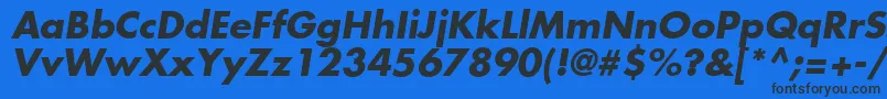 FuturaLtBoldOblique Font – Black Fonts on Blue Background