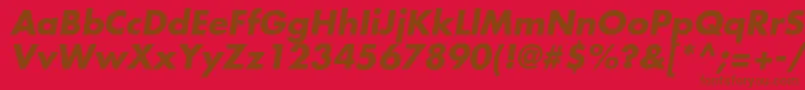 フォントFuturaLtBoldOblique – 赤い背景に茶色の文字