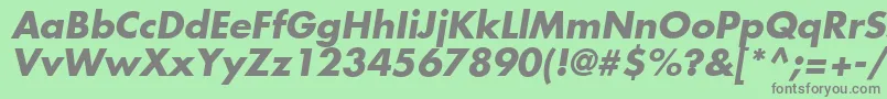 FuturaLtBoldOblique Font – Gray Fonts on Green Background