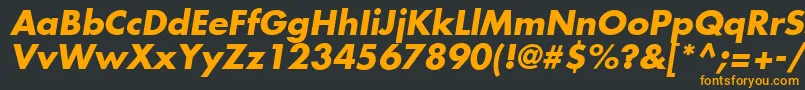 Шрифт FuturaLtBoldOblique – оранжевые шрифты на чёрном фоне