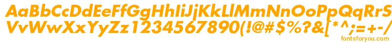 FuturaLtBoldOblique-Schriftart – Orangefarbene Schriften auf weißem Hintergrund