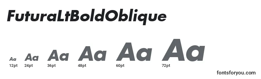 Размеры шрифта FuturaLtBoldOblique