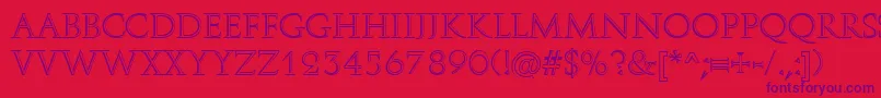 RomanstonecutRegular Font – Purple Fonts on Red Background