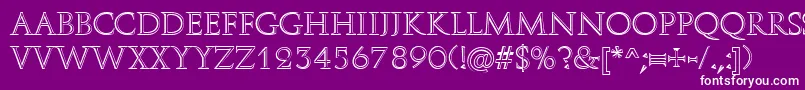 RomanstonecutRegular Font – White Fonts on Purple Background