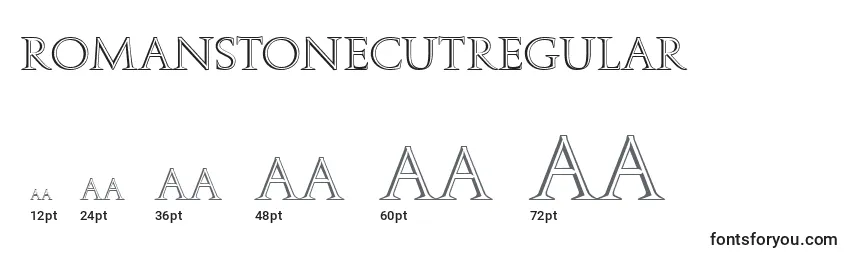 Размеры шрифта RomanstonecutRegular