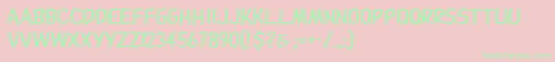 DupuyBold Font – Green Fonts on Pink Background