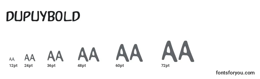 DupuyBold Font Sizes