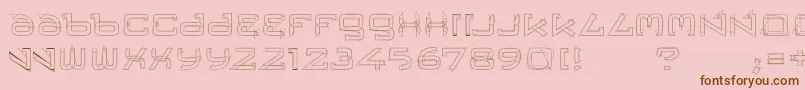 Police Trese – polices brunes sur fond rose