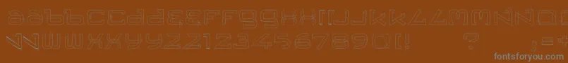 フォントTrese – 茶色の背景に灰色の文字