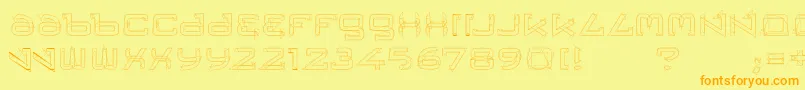 Trese Font – Orange Fonts on Yellow Background