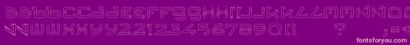 Trese-Schriftart – Rosa Schriften auf violettem Hintergrund