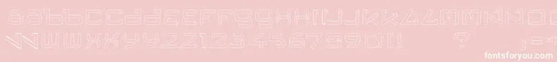 Trese-Schriftart – Weiße Schriften auf rosa Hintergrund